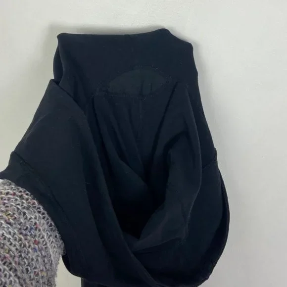 Lululemon Black Cropped High Rise Leggings Size 10 Anti Stink Stretch Yoga Pants - Picture 5 of 10